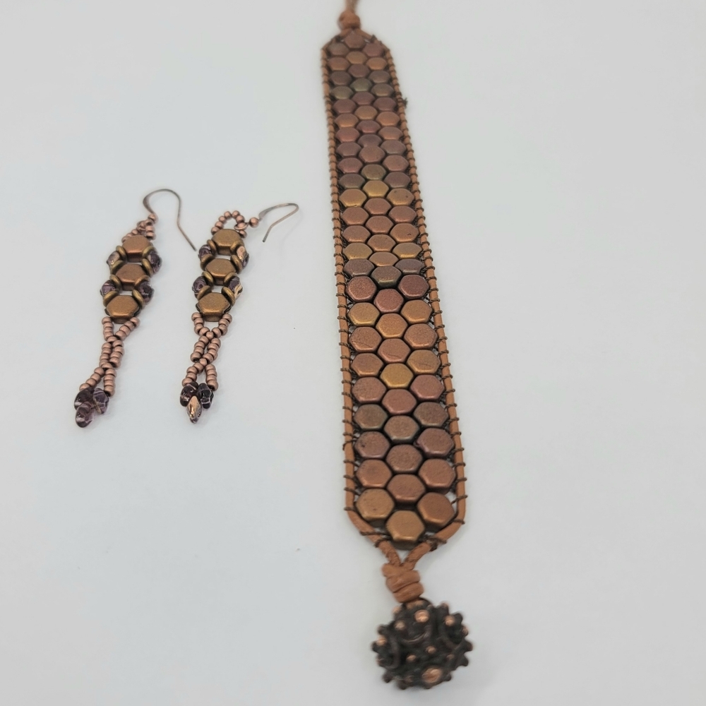 BoHo Honeycomb Beautiful Hand-Made Beaded Set